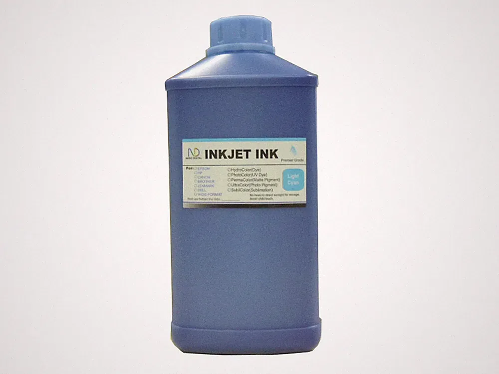 1 Liter ND® Light Cyan Dye Refill Ink for Refillable ink Cartridge refills