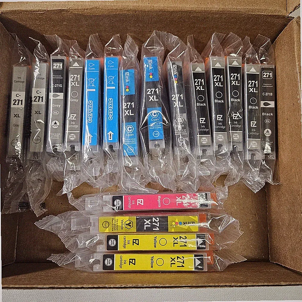 271 Ink Cartridges for Canon Pixma Printer Replacement Lot of 18 New Sealed