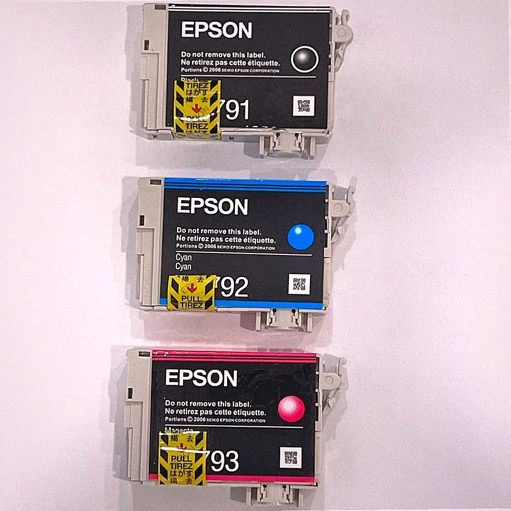 3 Genuine Epson 79 T079 Ink Cartridges for Stylus Photo 1400 and Artisan 1430
