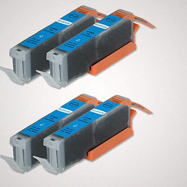 4 PK CYAN Printer Ink Cartridge + LED Chip for CLI-271XL MG6821 MG6822 MG7720