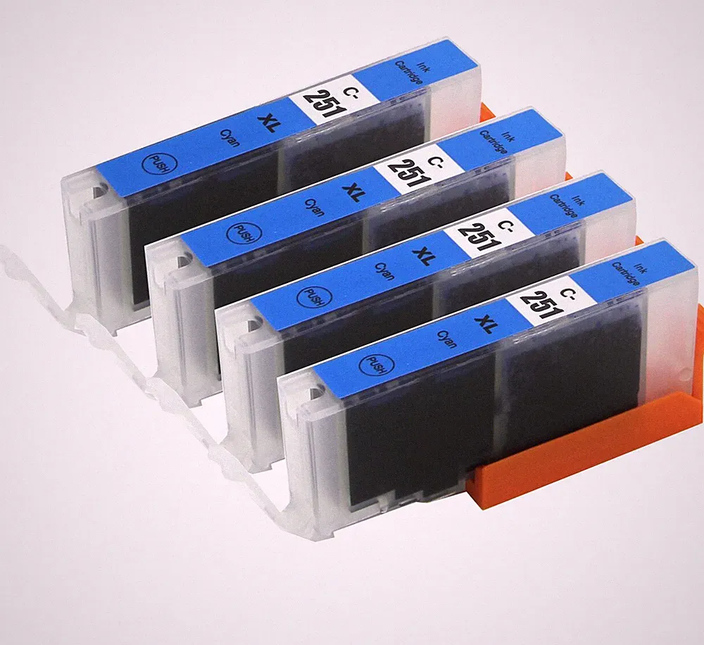 4P XL CYAN Printer Ink for Canon CLI-251 CLI-251C iX6820 MG7120 MG7520 iP8720