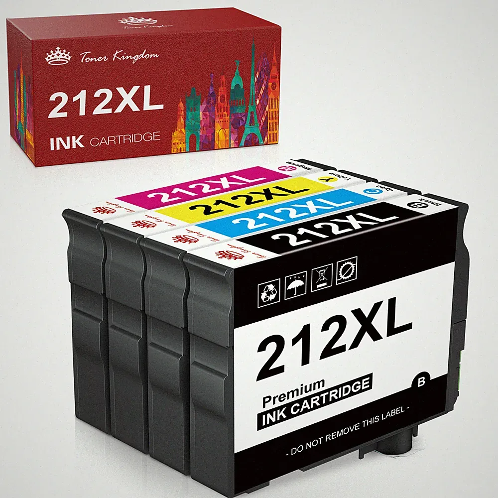 4Pack 212XL Ink compatible for Epson 212XL Workforce XP-4100 WF-2850 Printer