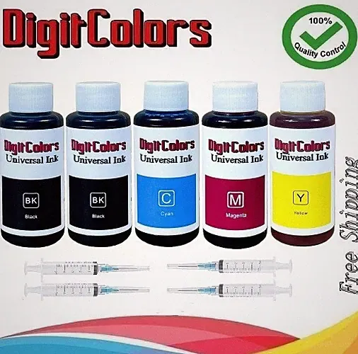 5x100ml bulk refill ink for Canon HP Lexmark Brother Dell Printer 4 colors