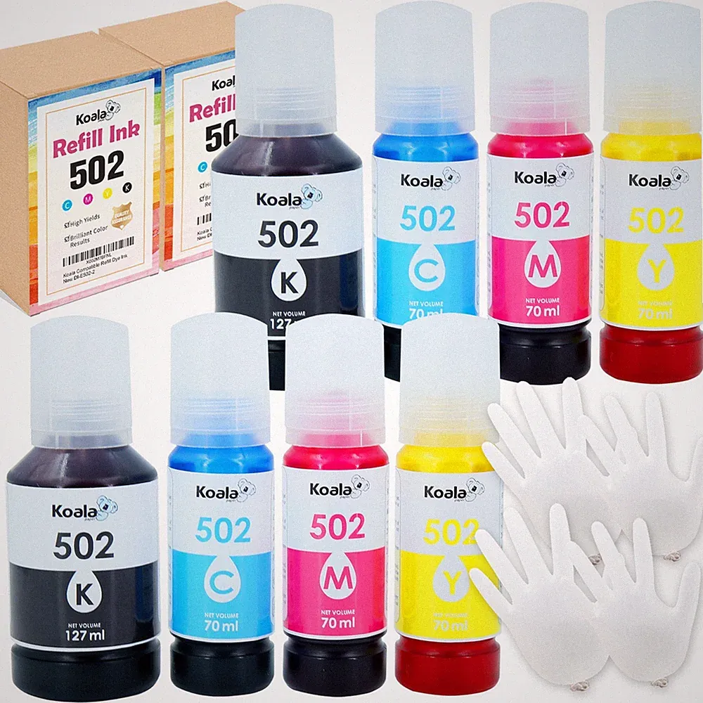 8PK Bulk Koala Ink Compatible 502 Ink ET 4760 2850 2760 3760 4850 2750 522 2803
