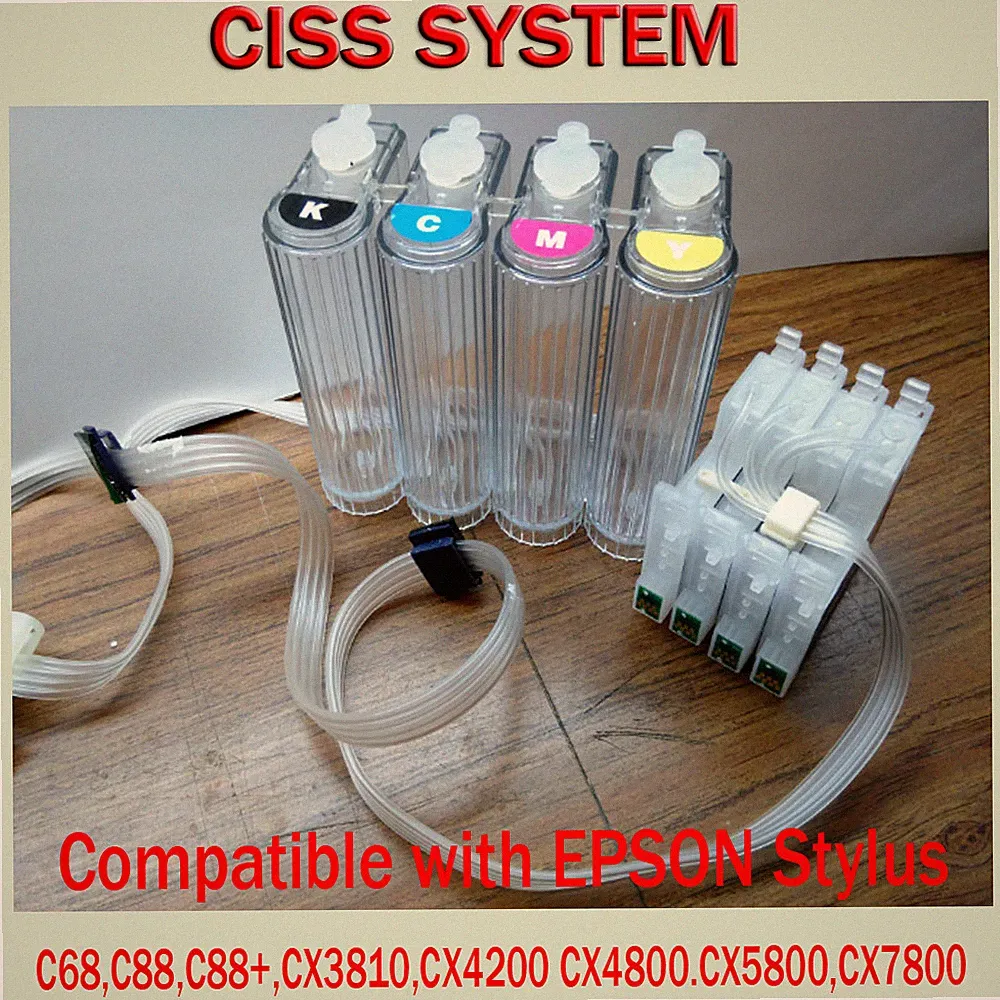 CISS Continuous Ink Supply System Compatible Epson C68,C88,C88+,CX3800,CX3810