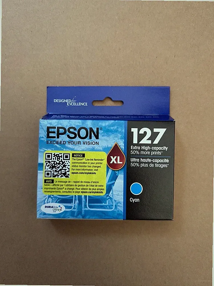 Epson 127 XL Cyan Printer Ink Cartridge Extra High Capacity Exp 11/2025