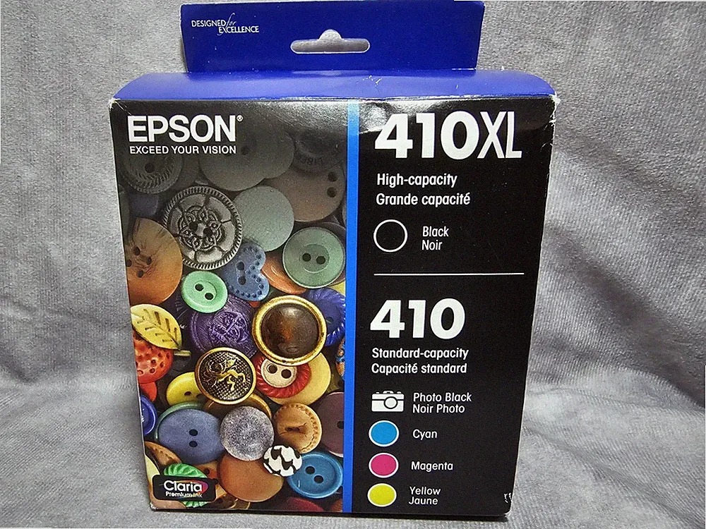 Epson 410XL Black & 410 Photo Black/Cyan/Magenta/Yellow Ink Cartridges OEM 2028+