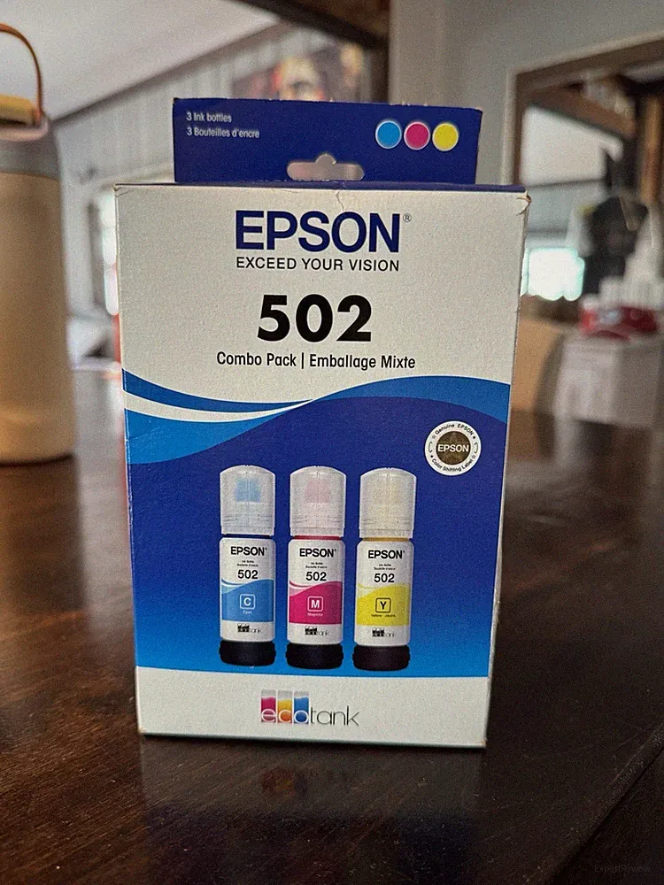 Epson EcoTank Ink 502 Combo Pack Cyan Magenta Yellow Exp. 6/27