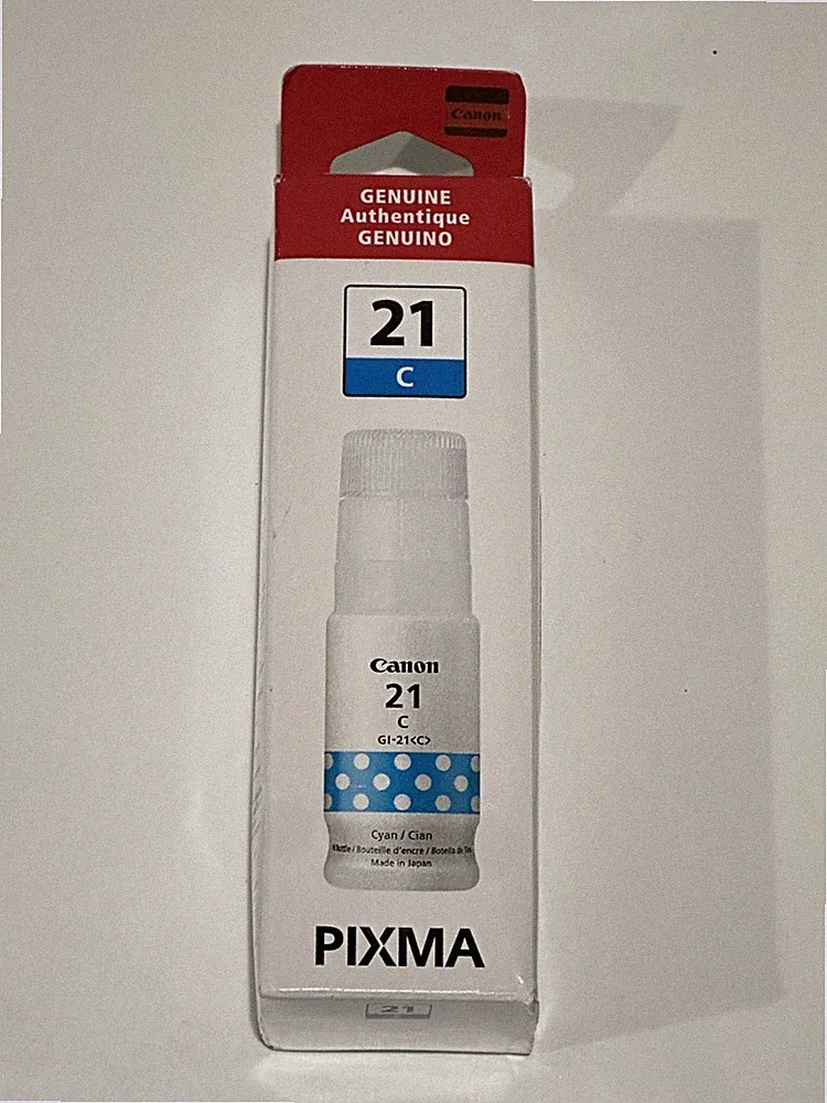 GENUINE Canon 21 Cyan Ink Bottle Tank NEW SEALED