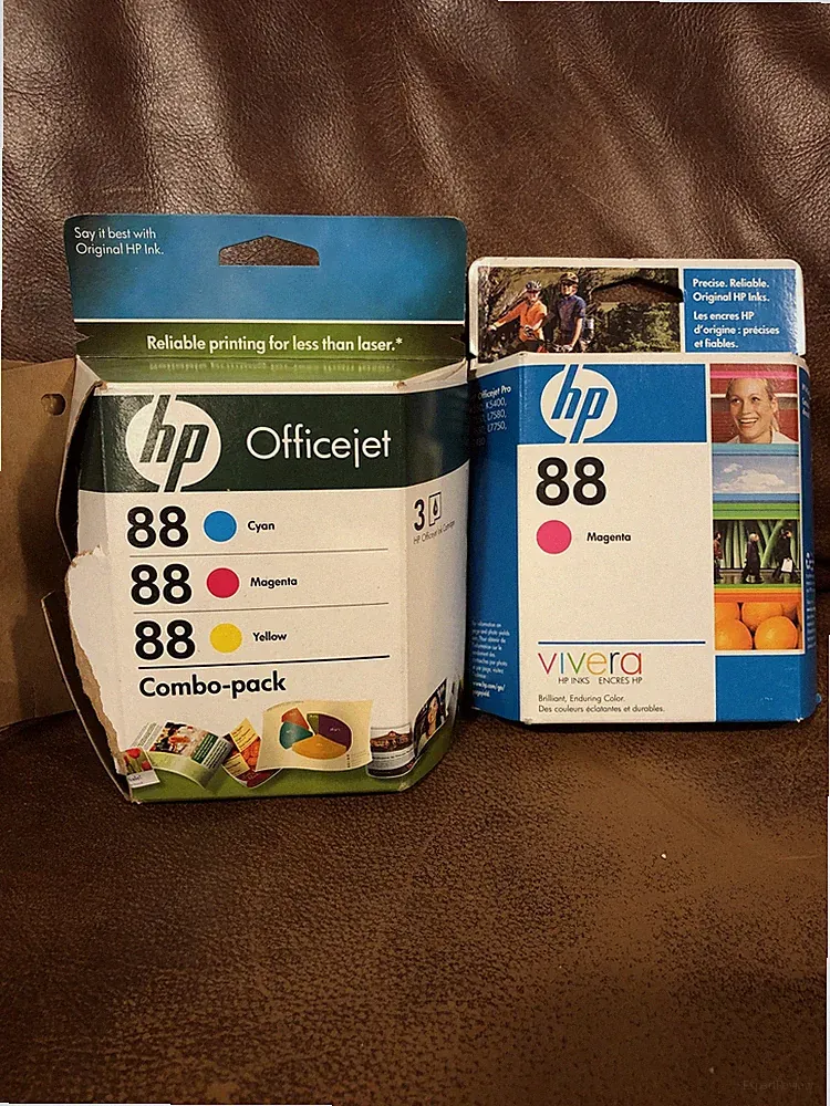 HP 88 Cyan 2) Magenta Yellow combo & Single pack printer ink cartridges New