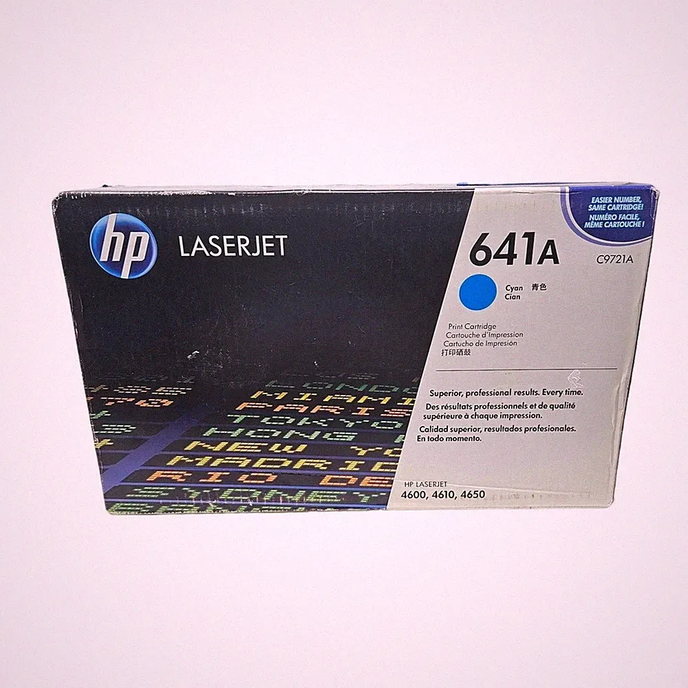 Lot 2 NEW HP Laserjet 641A Blue Cyan Toner Cartrider Printer Ink Office Sealed