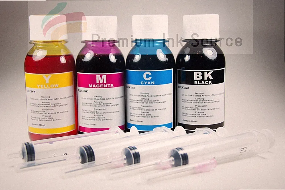 Bulk refill ink for HP inkjet printer 4 colors