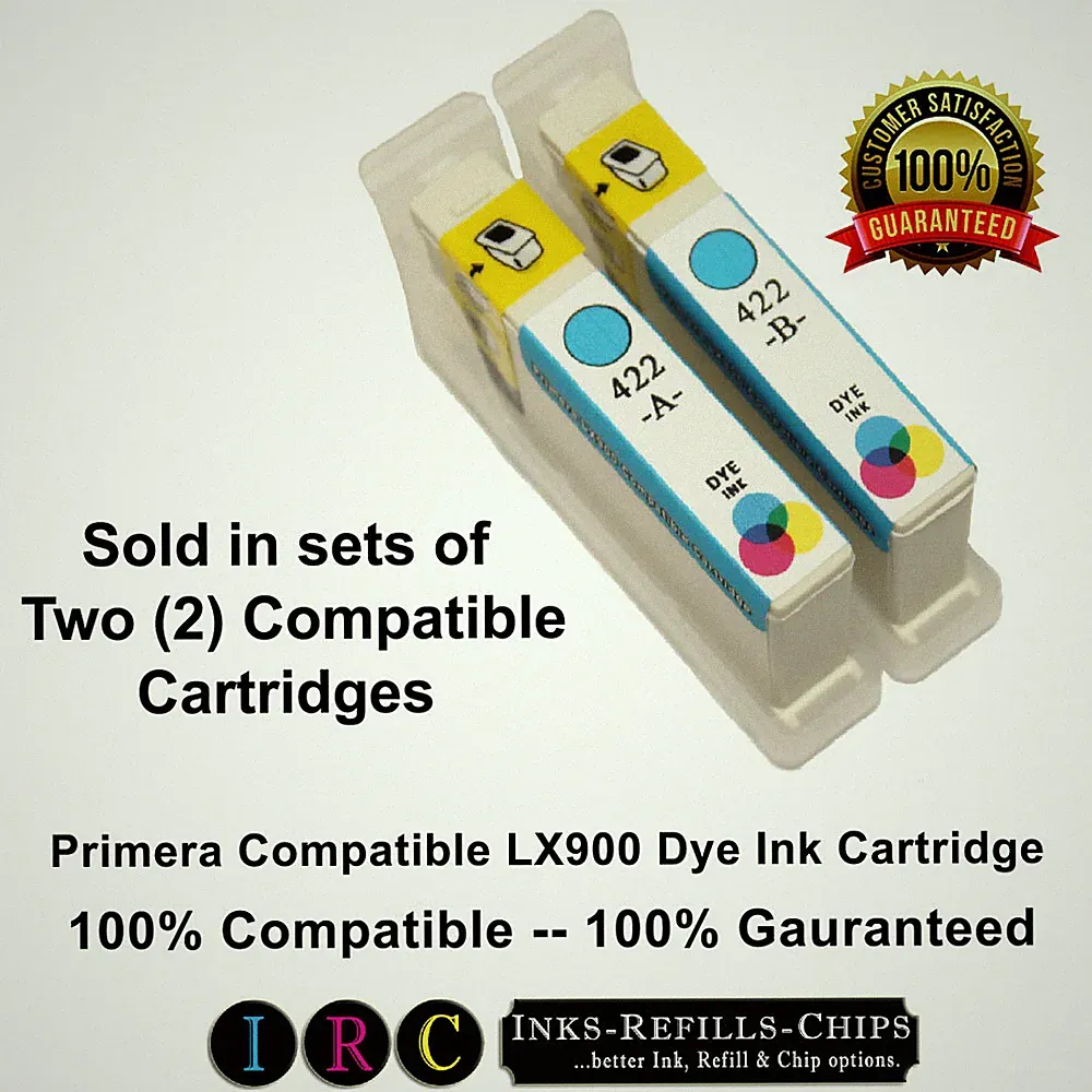 Primera LX900 Cartridges [CYAN] Compatible (Qty 2 - CYAN Dye Ink)